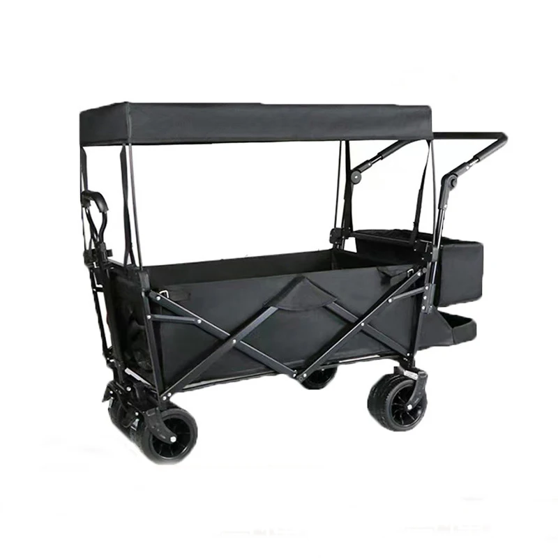 Outdoor Trolley Wagon Table Carts Retail Display Handcart Wagon Foldable Have Duty Wagon Carts For Party