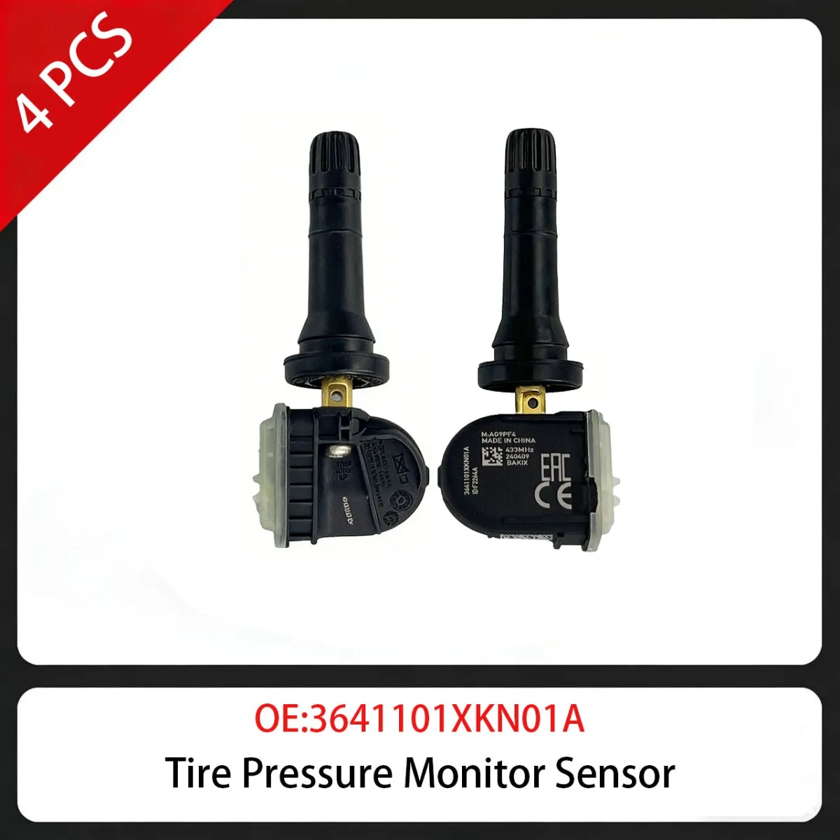 

4 шт. датчик контроля давления в шинах 3641101XKN01A 433 МГц для Haval Dargo Greatwall Poer Tank 300 2021 2022
