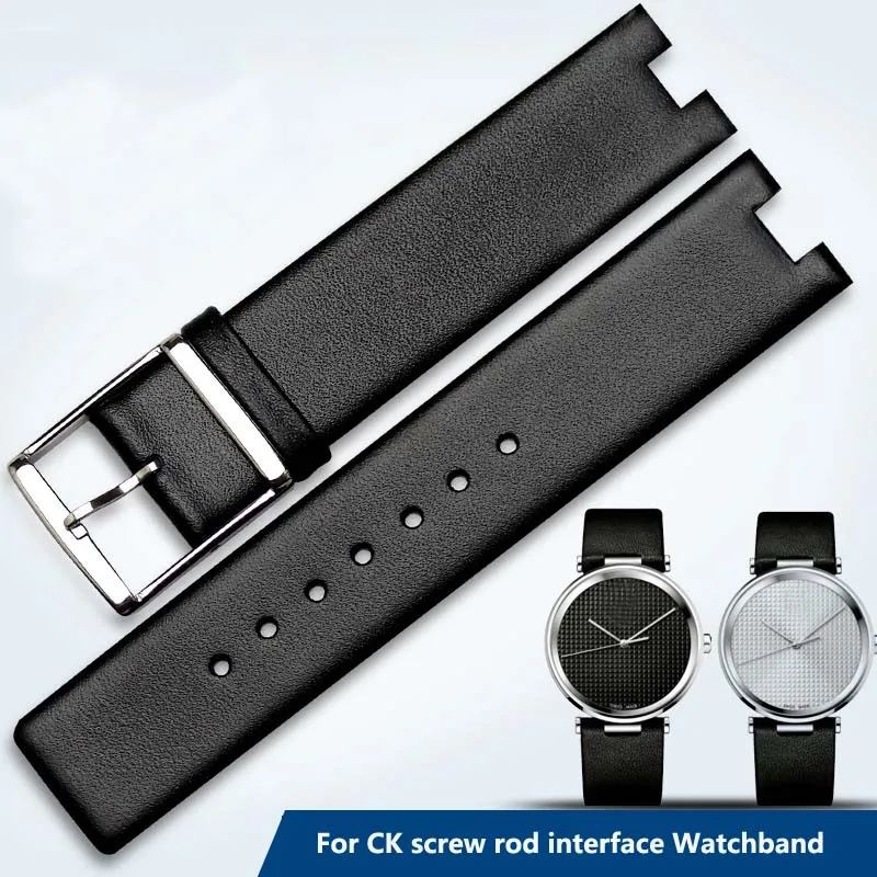 Watch Bands for CK K94231 K9423101 Genuine Leather Durable Soft for Calvin Klein K1S21102 K1S21120 Strap 20mm 22mm Men Women