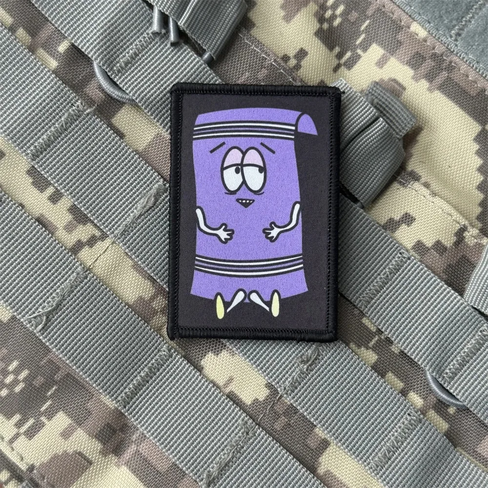 Parche Morale Táctico Morado con Velcro para Chaleco y Mochila - imagen 5
