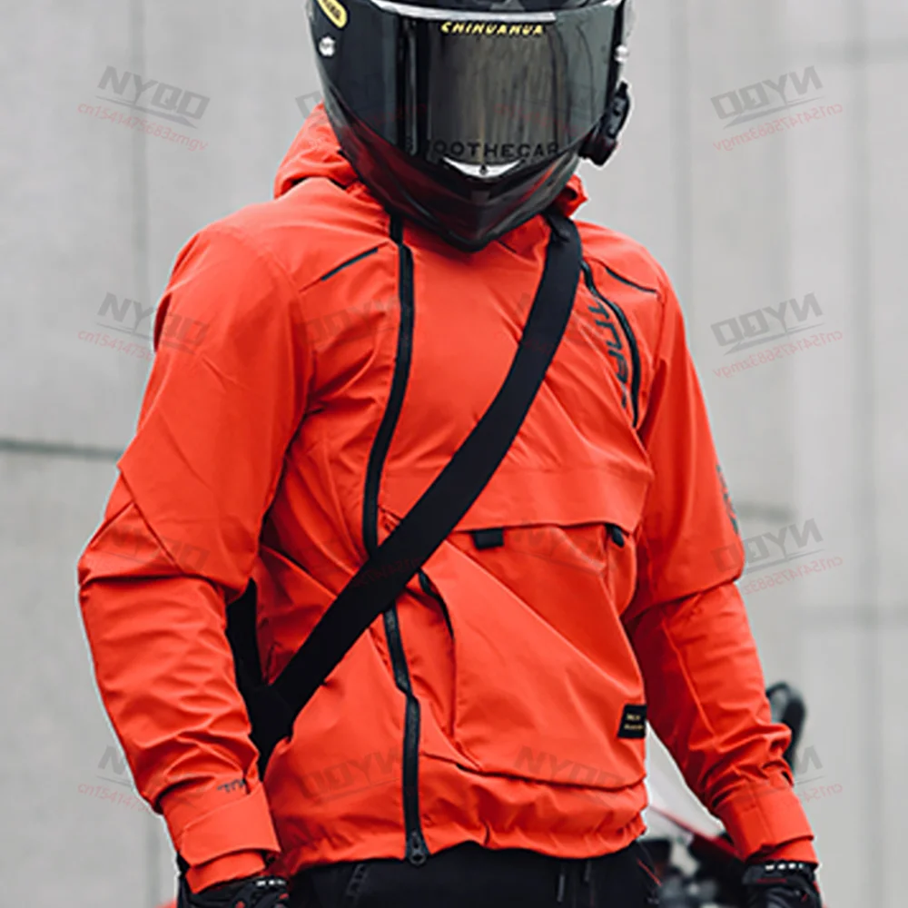 

Motorcycle Racing Jacket Windproof Fall Prevention Warm Waterproof Casual Racing Suit with CE Protector Motorcycle Jacket Men