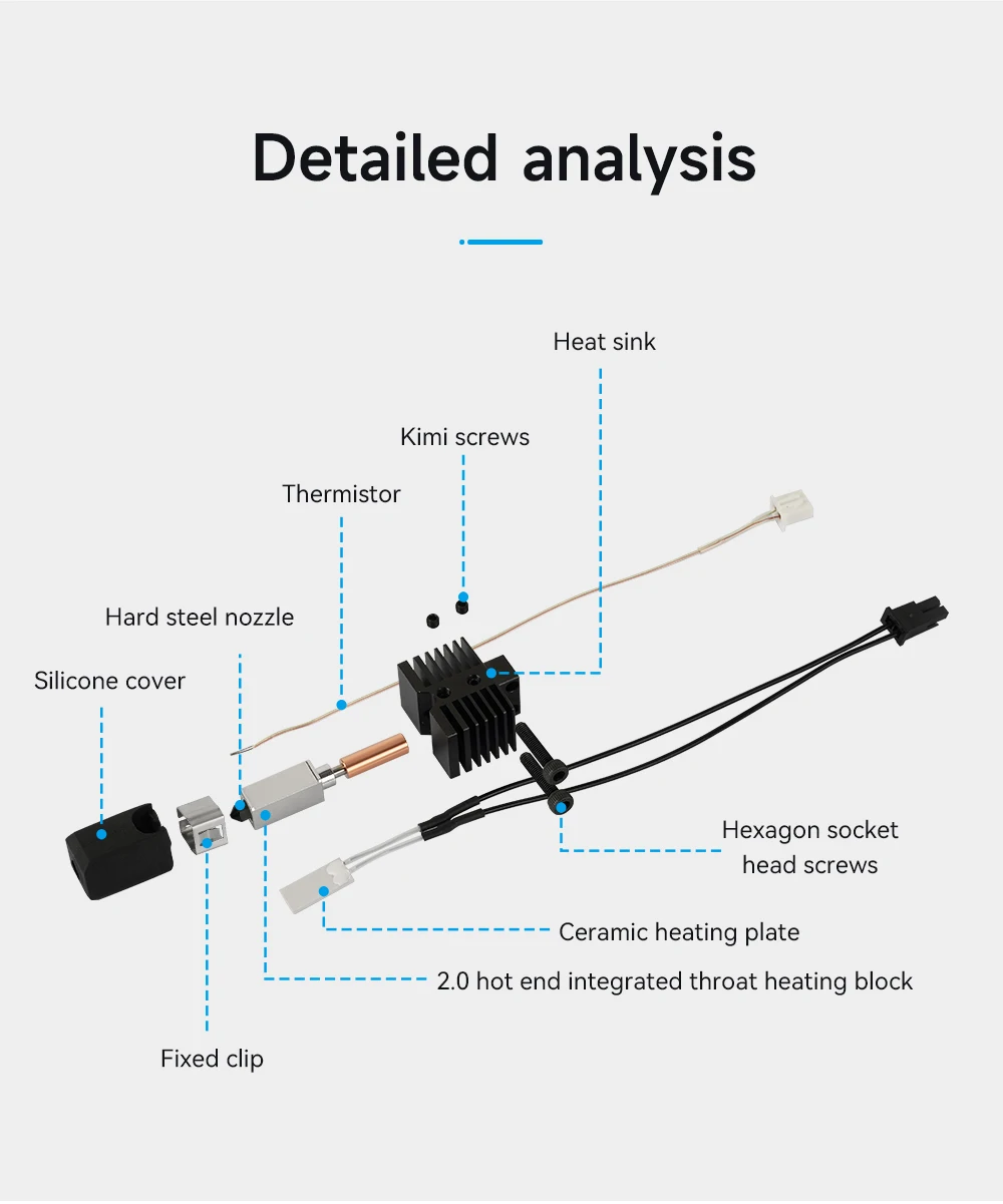 Upgrade-Hotend für Qidi X plus 3 / X max 3 / x smart 3 / Q1 Pro 3D-Druckerzubehör Hotend – Detail 6