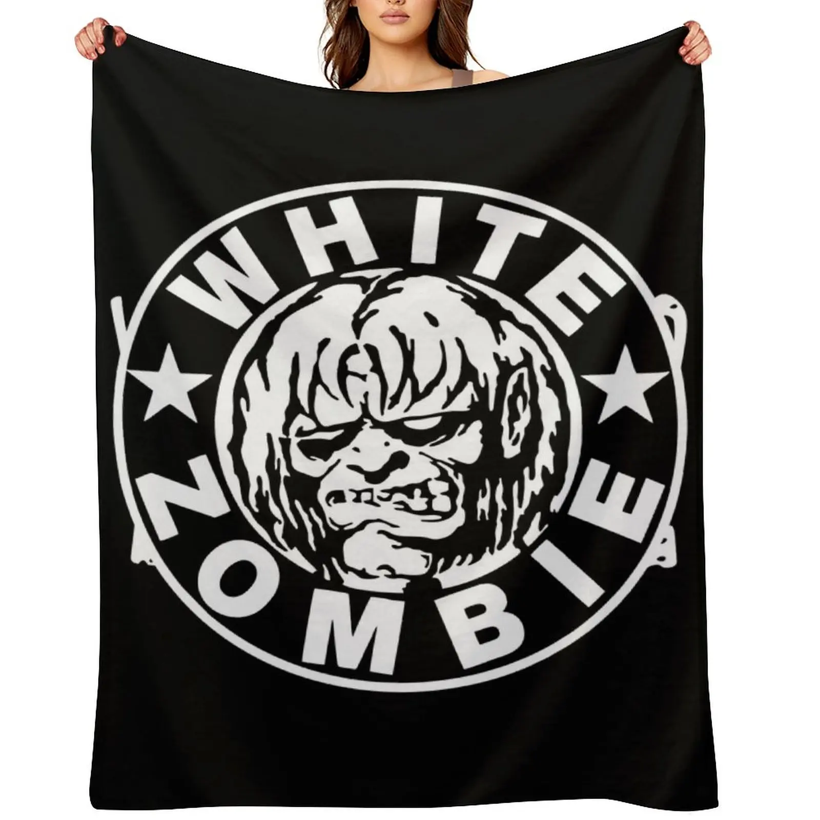 

White Zombie Throw Blanket Designers Blankets Sofas Of Decoration Giant Sofa Kid'S Blankets