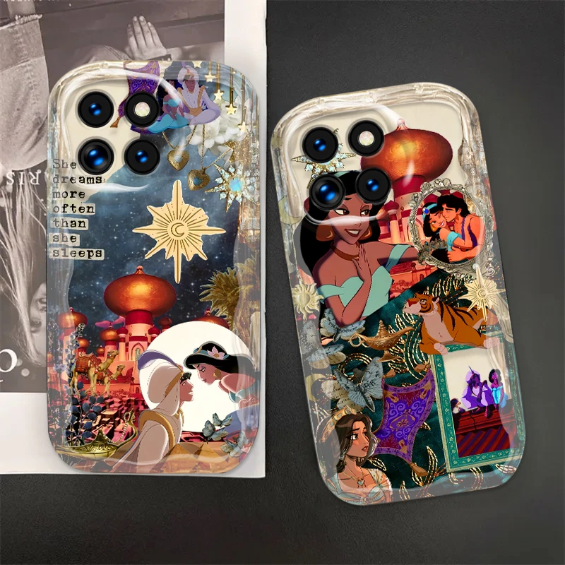 Disney Aladdin Magic Lamp For Xiaomi Mi 14 12 12T 11 Lite Poco M6 X6 X5 X4 X3 Pro GT NFC 5G Wave Oil Cover Phone Case