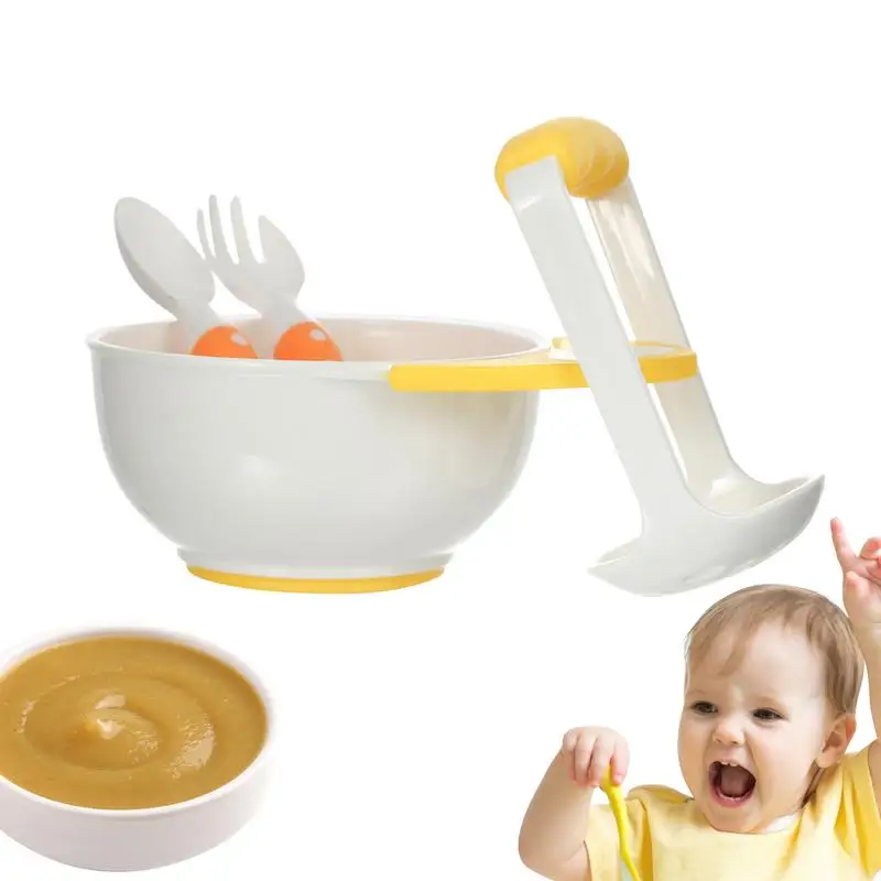 Utensil Set For Kids 4 Piece Set Children's Tableware With Non-Slip Base Utensil Set Safe Ergonomic Long Handle Toddler Utensils