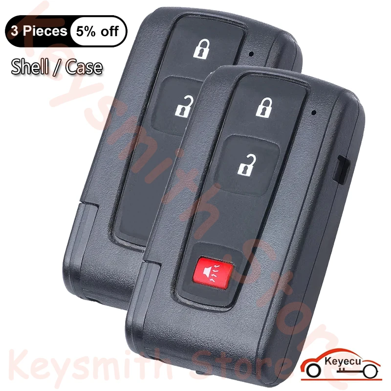 

KEYECU 2 3 Buttons Case for Toyota Prius 2004 2005 2006 2007 2008 2009 Auto Smart Remote Key Shell Cover Fob MOZB31EG MOZB21TG