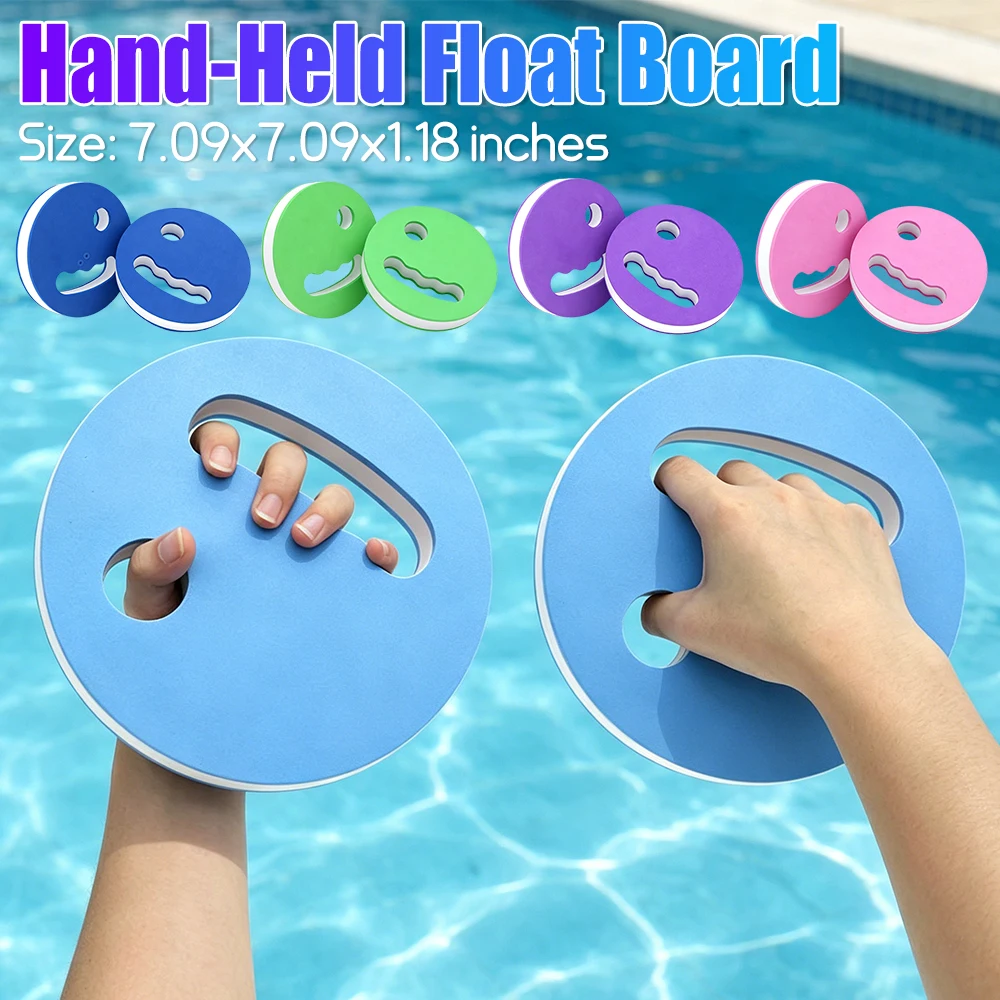 

1Pair Water Exercise Discs with Manual Handle Floating Swimming Wristband Non-Slip Pool Training Equipment Swimming Aids