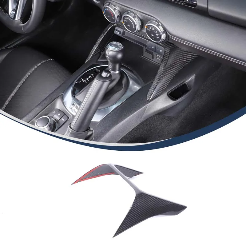 

For Mazda MX-5 ND 2016-2025+ Real carbon fiber car central control front decorative frame sticker car protection accessories