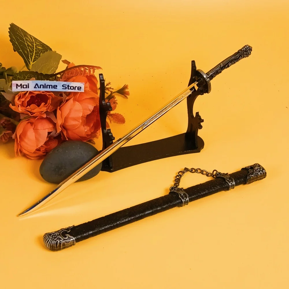 8.6in metal chinês antigo katana lâmina tamanho real japonês katana espada de ferro anime ninja faca original samurai sabre brinquedo presente