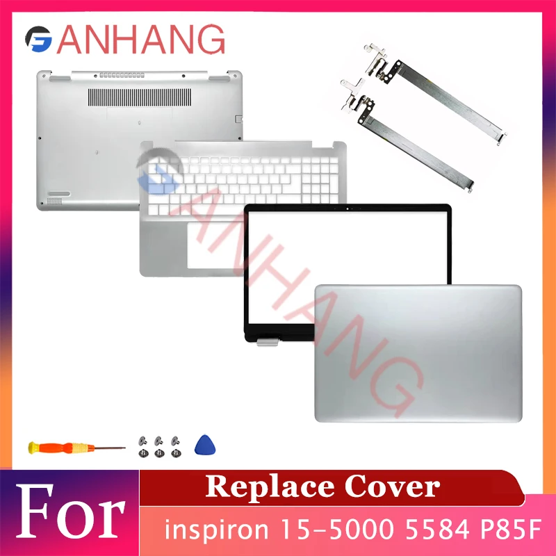 

Laptop Parts For Inspiron 15 5000 5584 P85F Rear Lid Housing LCD Back Cover Front Bezel Hinges Palmrest Bottom Case Top New