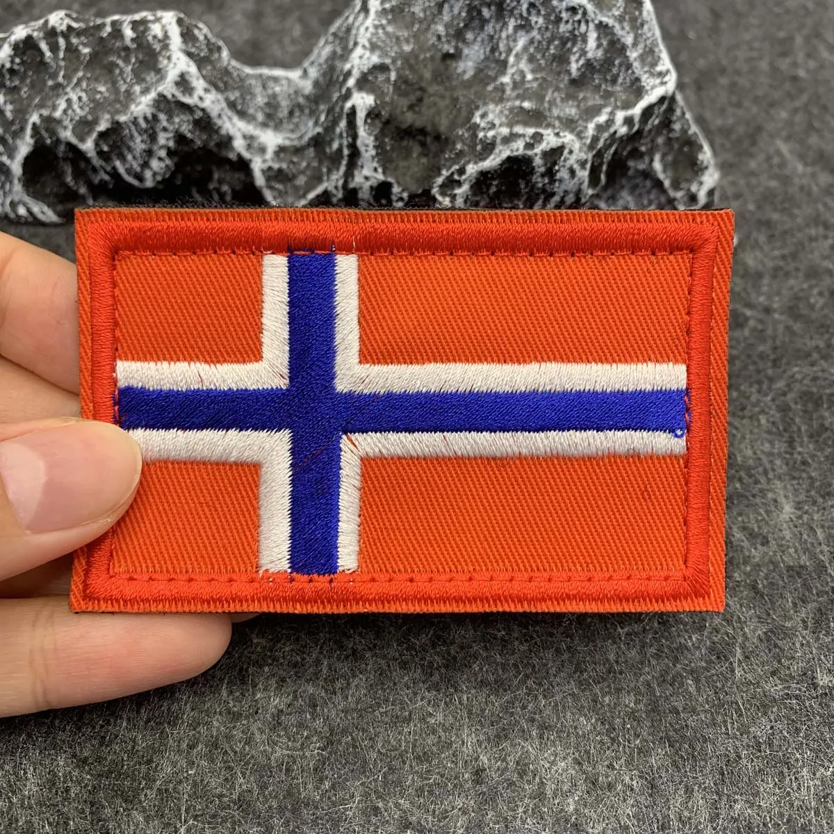 Norway Flag Embroidered Patch, Hook And Loop Fasteners Flag Badge for Tactical Vest Backpack