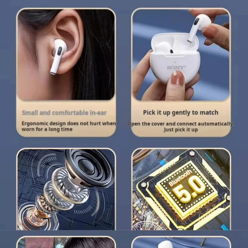 سوني سماعة TWS HIFI سماعة بلوتوث سماعات موسيقى آيفون Xiaomi IOS أندرويد سماعات لاسلكية مع كابل هيئة التصنيع العسكري #6