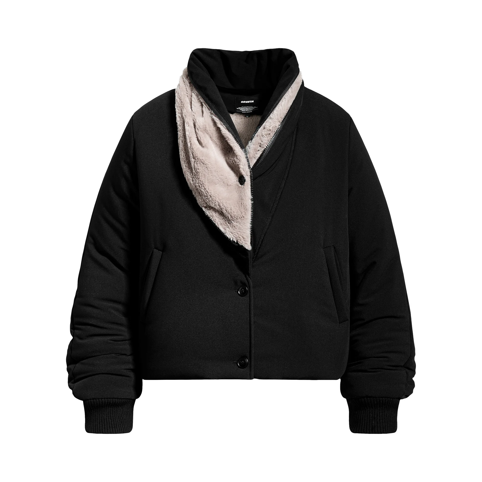 

GXFortune Thiened Woolen Jaet Cotton Coat Winter Warm Tri-Dimensional Tailoring Youth Faion Cleanfit Outerwear