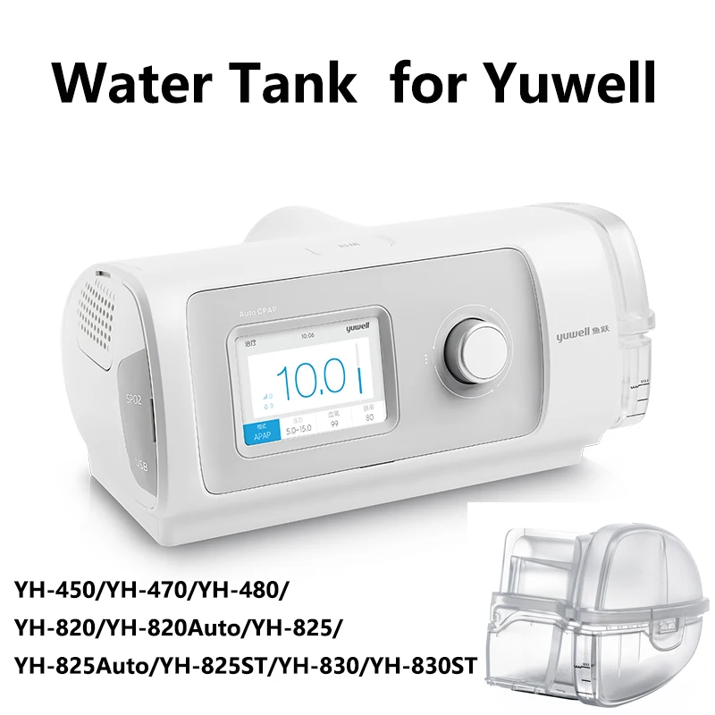 Replacement Water Box Water Tank for Yuwell CPAP Machine YH-450/470/480/820/825ST/830ST with Humidifier Chamber Compatible