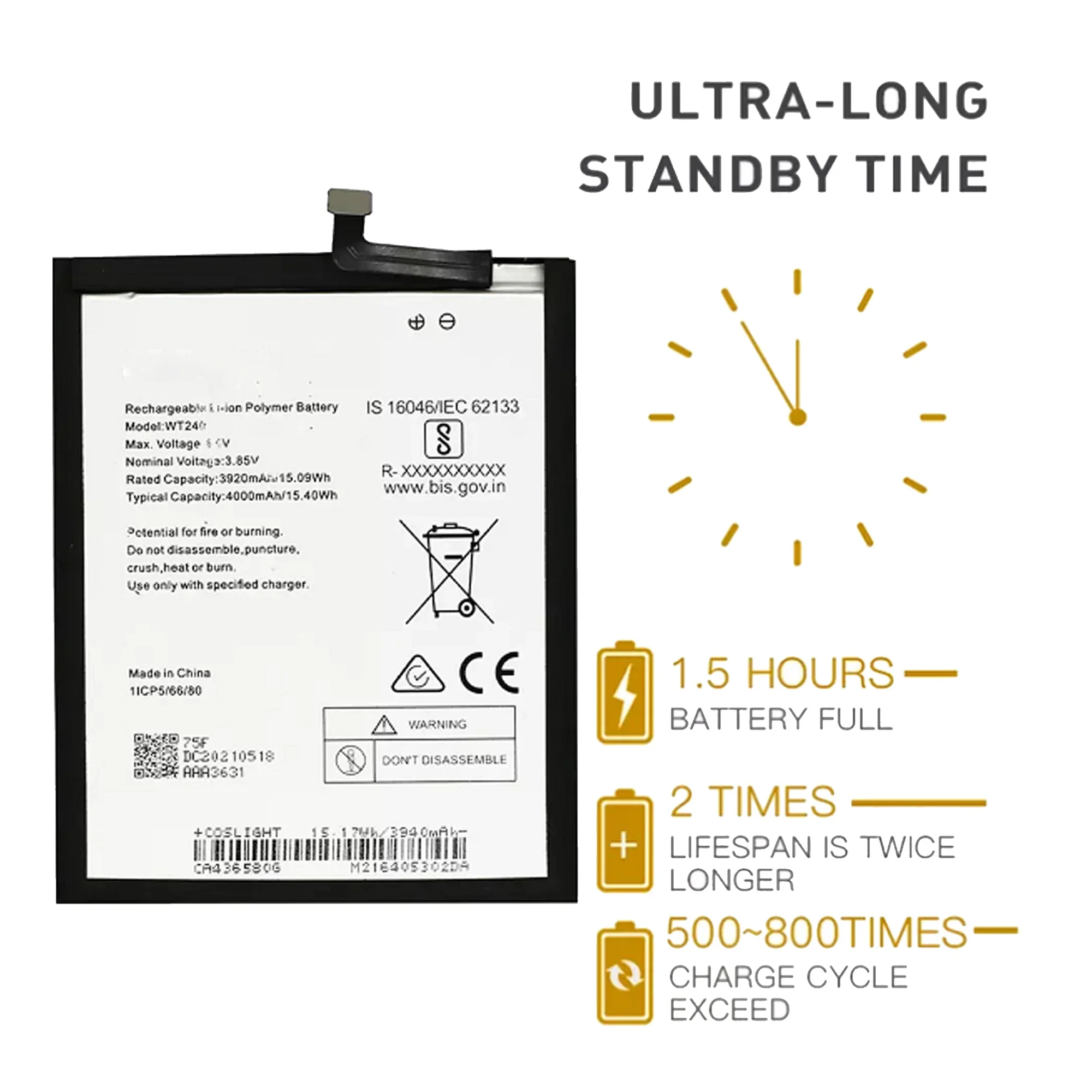 

WT240 Battery For Nokia 2.3 Nokia 3.2 NK2.3 NK3.2 TA-1211 TA-1214 TA-1206 TA-1209 TA-1156 high capacity Capacity Phone Bateria