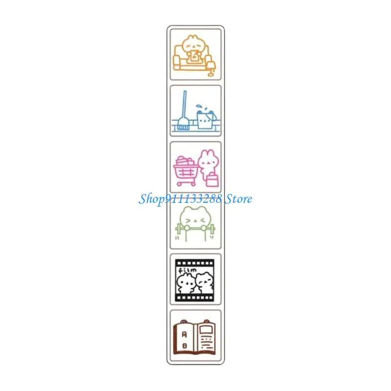 G88D Mood Stamp Decorative Stamp Lovely Weather Stamp Date Stamp for Scrapbooking Journal Card Making Decoration