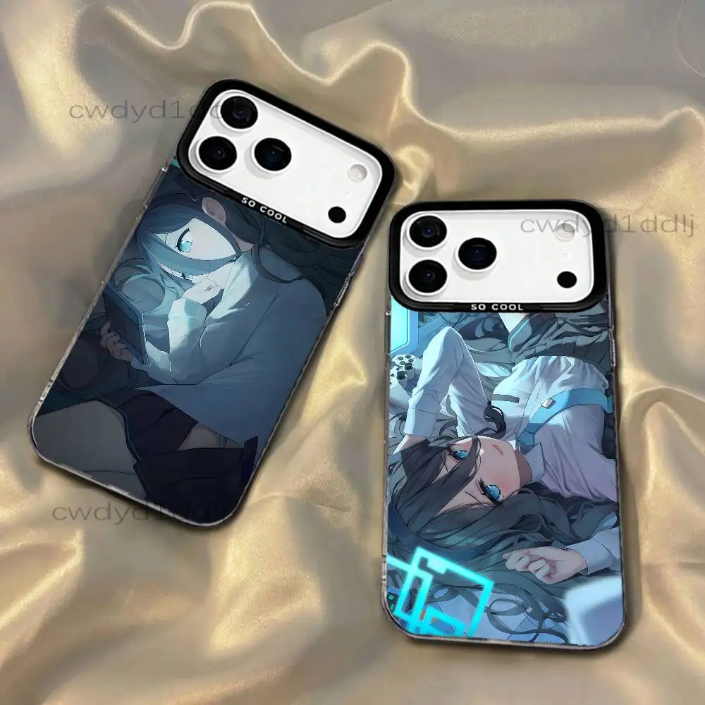 

B-Blue A-Archive Tendou Arisu Phone Case For iPhone 17,16,15,14,13,12,X,8,Pro,Max,Plus,SE4,Air,Mini HD Black IMD Matte