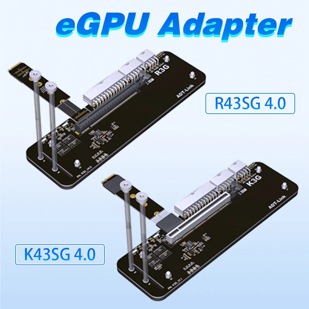 

ADT R43SG 4.0 M.2 NVMe To PCIe 4.0 x16 Connector PCI-E 16x To M.2 M Key Extension Cable Adapter eGPU For NUC/ITX/STX/Notebook PC