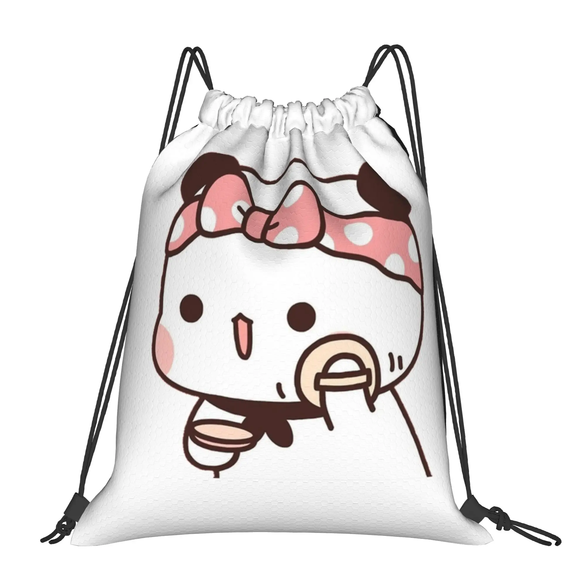 

Bubu Is Making Up To Go Out With Dudu Drawstring Backpack Gym Sports Sackpack Water Resistant Dudu String Bag for Hiking