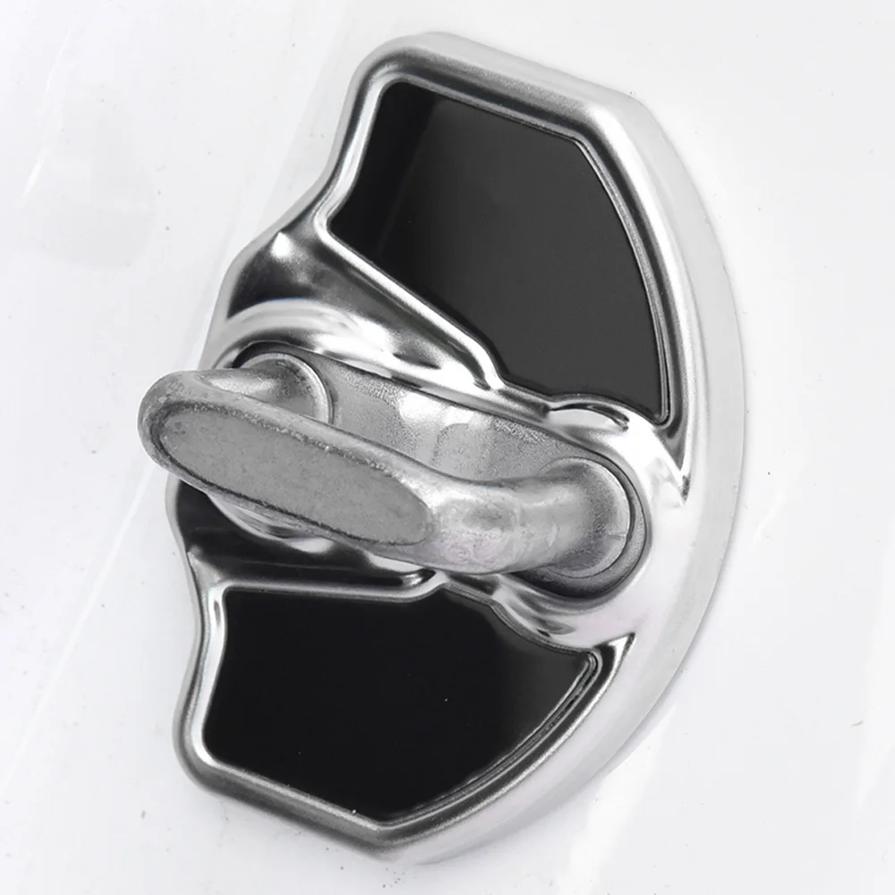 

4-Pack Door Lock Switches Cover for 2020 2021 2022 2023 Tesla Model 3 Door Lock Cover Sticker Accessories Black