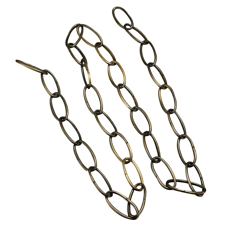 2 Pcs 1M Heavy Duty Chain For Vintage Chandelier Hanging Lamp,Green Bronze & Pearl Black