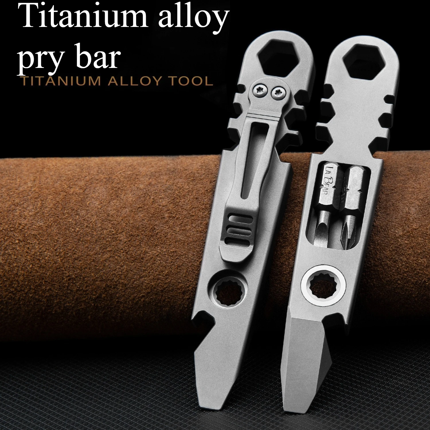 Titanium Alloy Pry Bar Multifunctional Portable Ratchet Screwdriver Maintenance Tool Bottle Opener EDC Outdoor Camping Tool