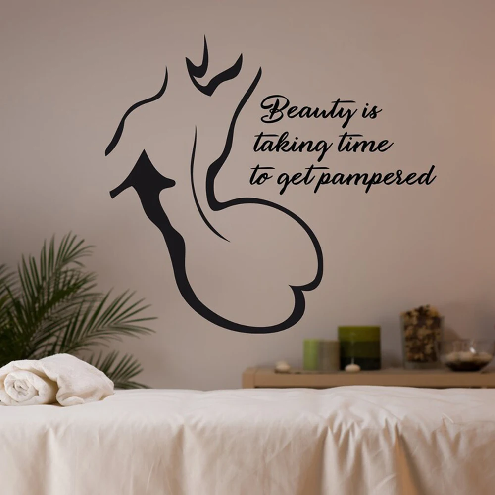 Spa Therapy Beauty Wall Decals Vinyl Sticker SPA Beauty Salon Wall Sticker Art Home Decor Spa Art Wellness Wall Art Sticker A647