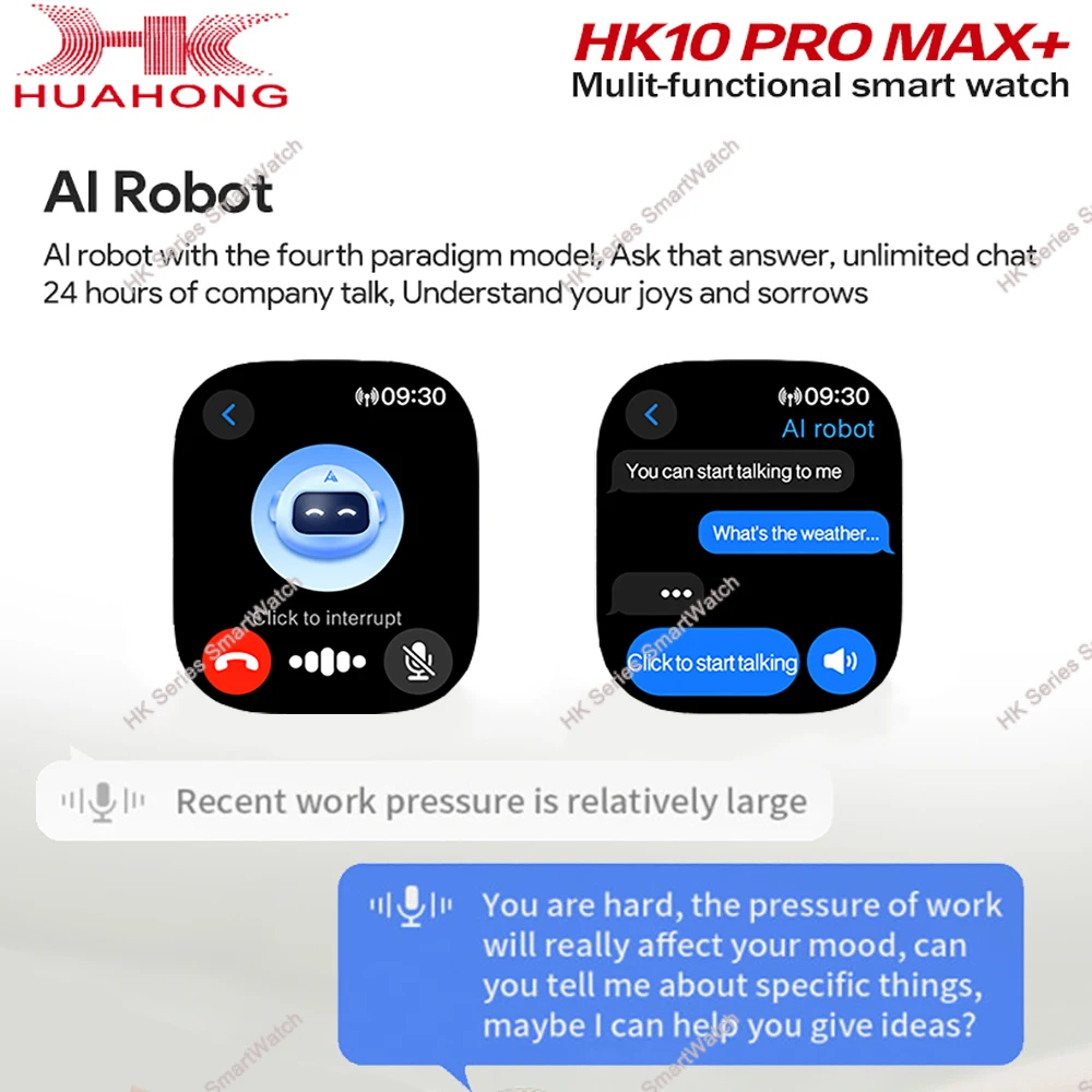 2025 HK10 Pro Max Plus GEN2 سلسلة SmartWatch الأصلية 10 AI ROBOT AMOLED NFC Compass GPS 4GB ألبوم محلي ساعة شبكة الموسيقى