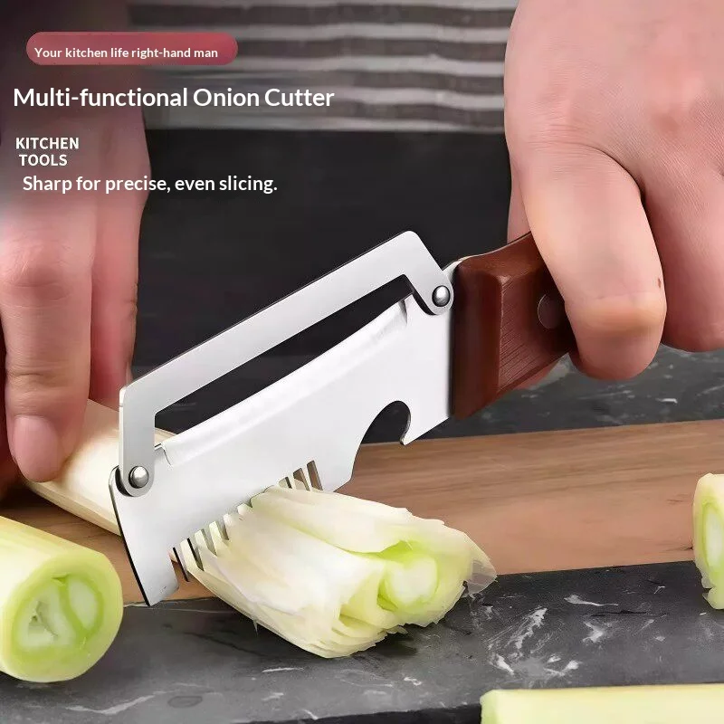 2‑In‑1 Stainless Steel Vegetable Fruit Peeler With Wooden Handle Multifunctional Bottle Opener For Potato Apple Household Kitche