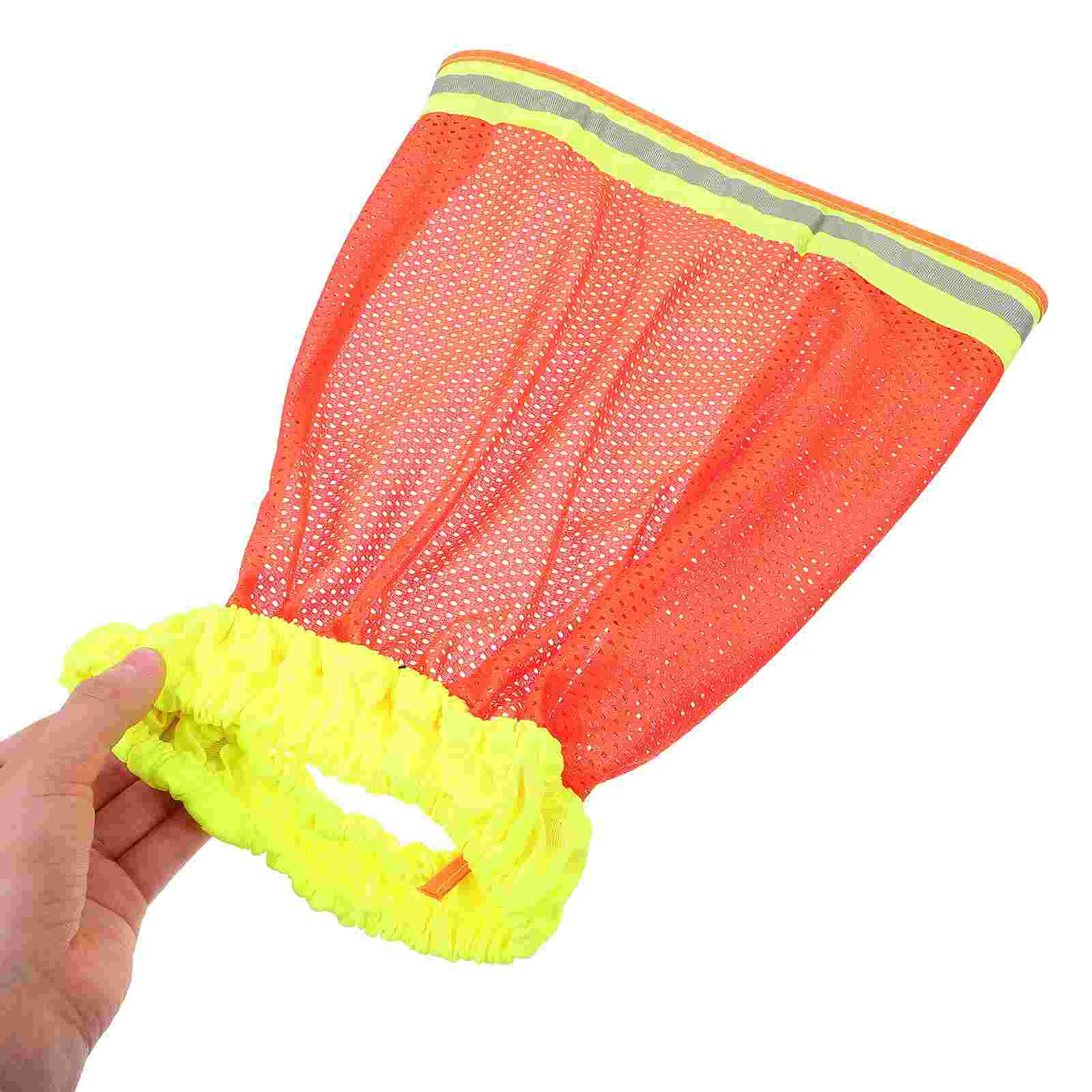 Safety Cover Hard Hat Neck Drape Sun Shade Reflective Cap Orange Net Curtain