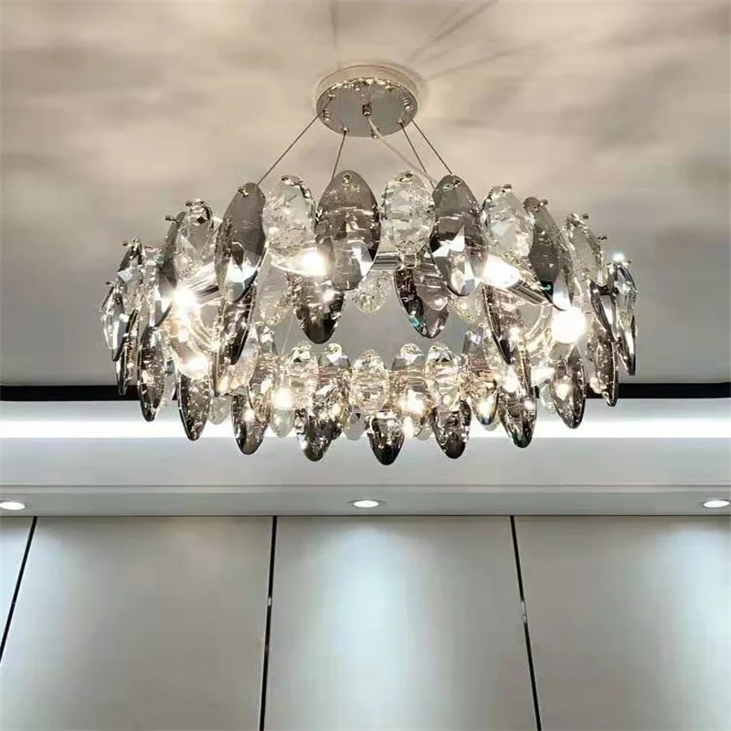 Lustre De Luxo Leve Lustre De Cristal Luz Da Sala De Estar Simples Atmosfera Moderna Restaurante Luz 2023 Nova Lâmpada Pós-moderna