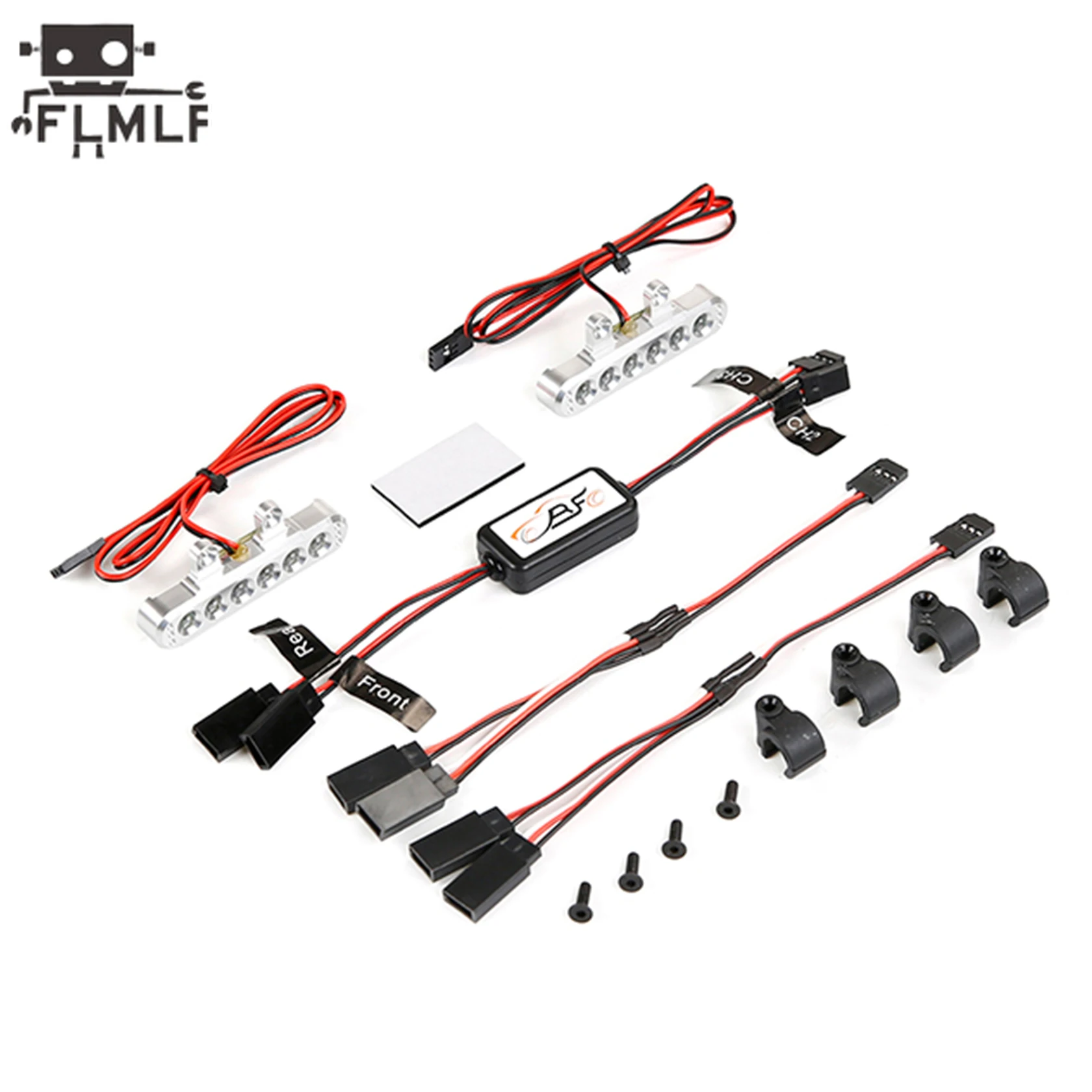 1/5スケールRCカーHPI、ROFUN、ROVAN、KM、Baja 5B、5T、5SCパーツ用おもちゃコントロールラインまたはCNCメタルLEDフロント/リア/右/左ライト