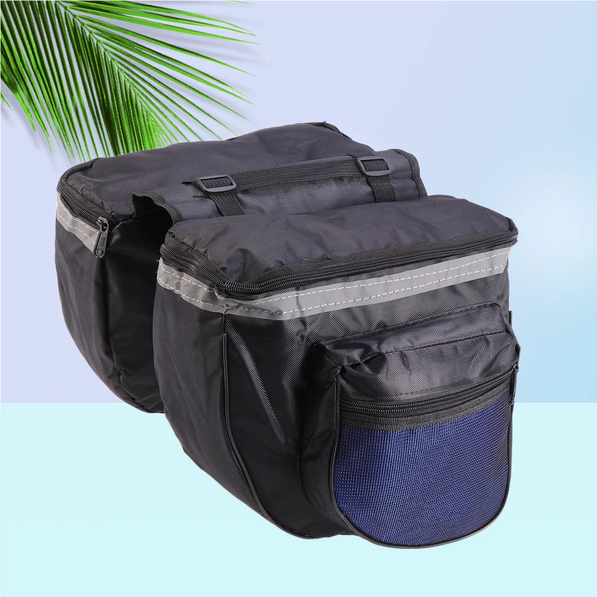 

Waterproof Bike Pannier For Night Cycling Side Storage Rear Seat Bag Reflective Strips Black Blue Double Packings Universal Fit