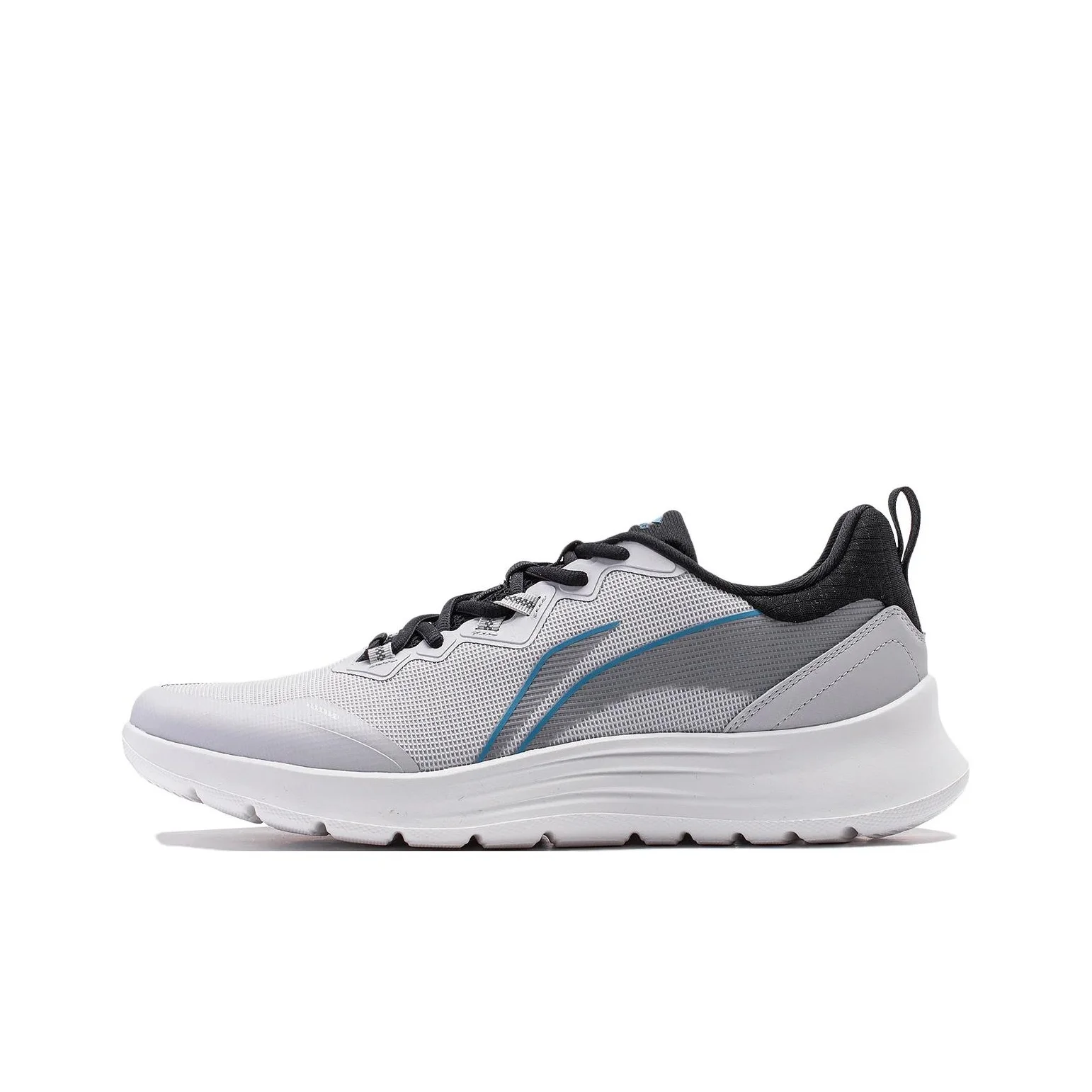 Li Ning Feather Abrasion Resistant Low top Running Shoes Men's Gray Black ARST065-4