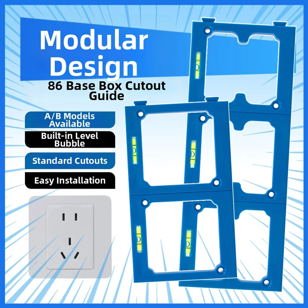 

Универсальный шаблон для 86-местных монтажных отверстий: высокоточный инструмент для бесшовной установки розеток/встраиваемых коробок ﻿