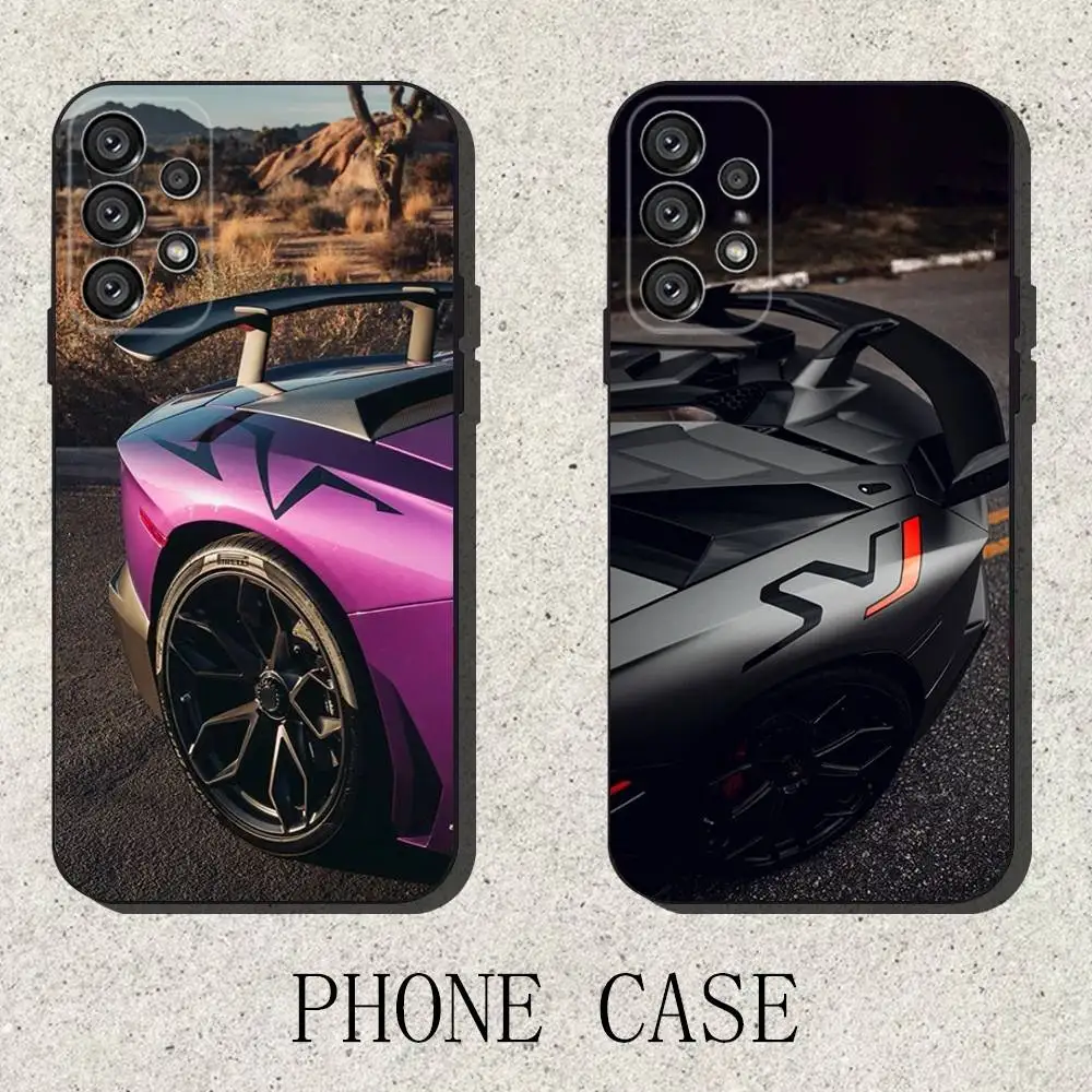 

Sport Car L-Lamborghinis Phone Case For Samsung S9,S10,S20,S10,S21,S25,S24,S23,Ultra,FE,Plus,Lite,Soft Silicone Black Cover