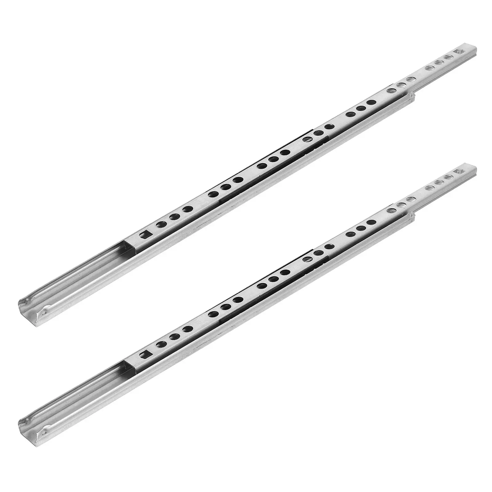 2Pcs Narrow Two-Section Double-Direction Ball Bearing Drawer Slides for Small Present Boxes Kitchen Trash Can Undermount Cabinet