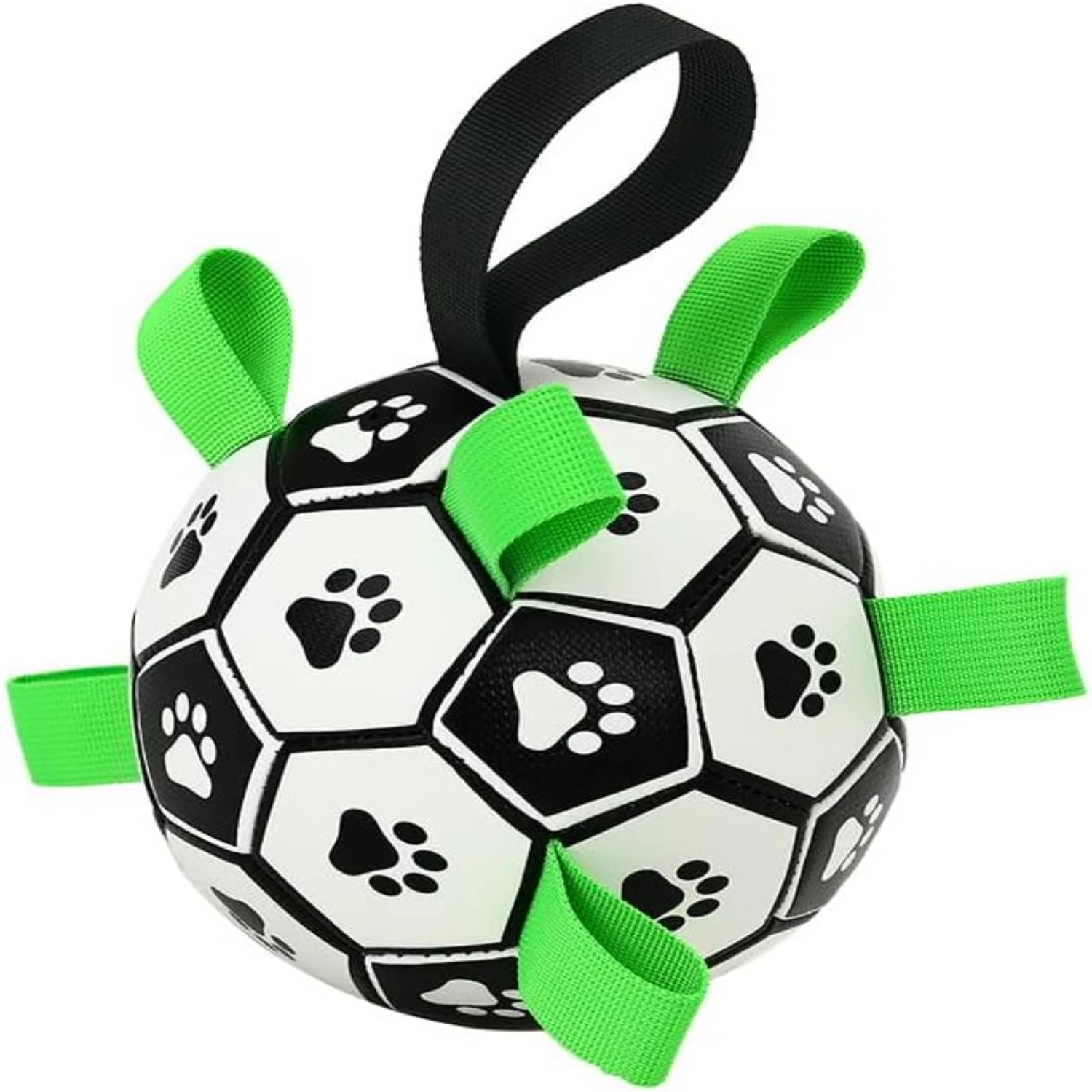 

Exciting Large Soccer Ball Play Set for Energetic Border Collies - Convenient Interactive Toy with Perfect Straps and Handle - I