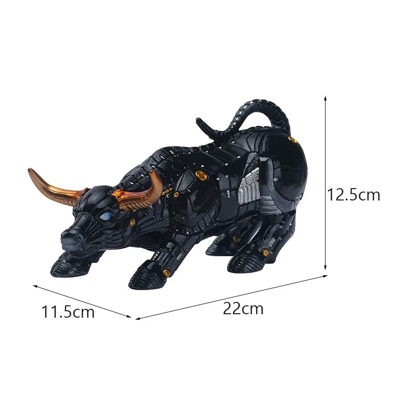 Resin The Bitcoin Bull Statues Wall Street OX Model Figurines Home Office Feng Shui Coins Badge Miami Robot Cow Animal Decros