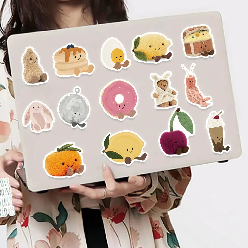 50 قطعة من ملصقات Jellycat - تصميم واقعي فريد من نوعه للدمية وكابيبارا، ديكور جرافيتي DIY للجيتار، دفتر الملاحظات (متجر Anime Worlds)