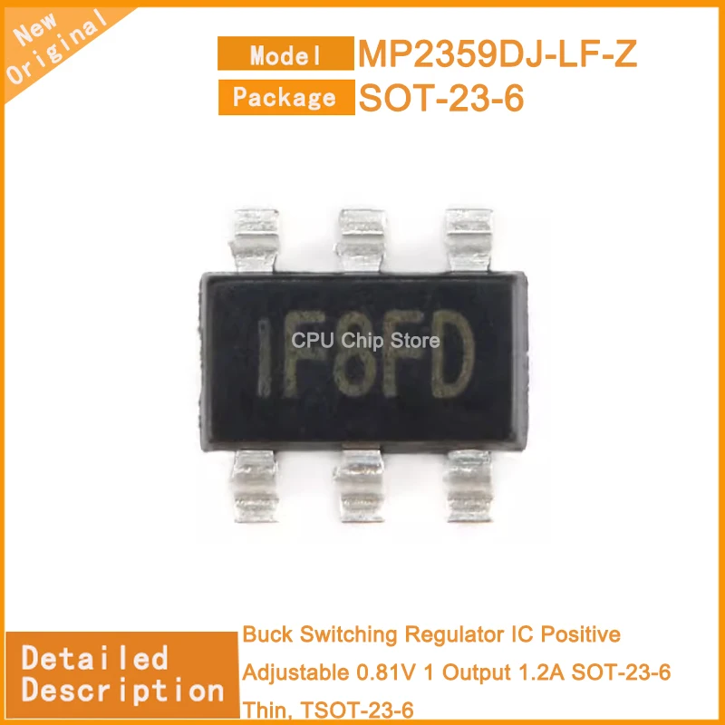 20Pcs/Lot New Original   MP2359DJ-LF-Z  MP2359DJ  Buck Switching Regulator IC Positive Adjustable 0.81V 1 Output 1.2A SOT-23-6 T