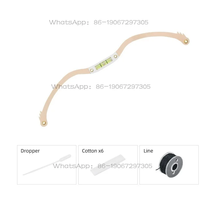 2PCS Embroidery Horizontal Bow and Arrow Ruler, Practice Tool Drawing Eyebrow Measurement Balance Eyebrow Ruler