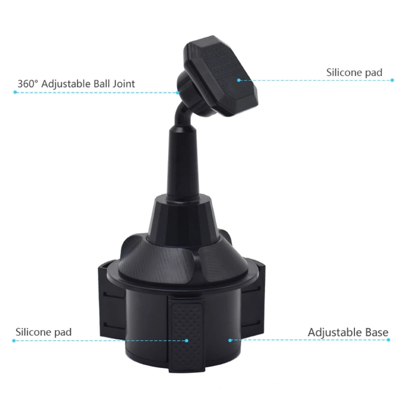 Universal 360 Degree Rotation Magnetic Car Cup Cellphone Holder Mount Cradle for iphone Smartphone GPS