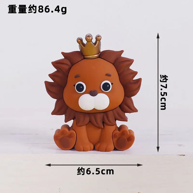 Jungle Safari Animal Doll Cake Decor Lion Elephant Money Giraffe Birthday Cake Topper Baby Shower Birthday Party Cake Decorating