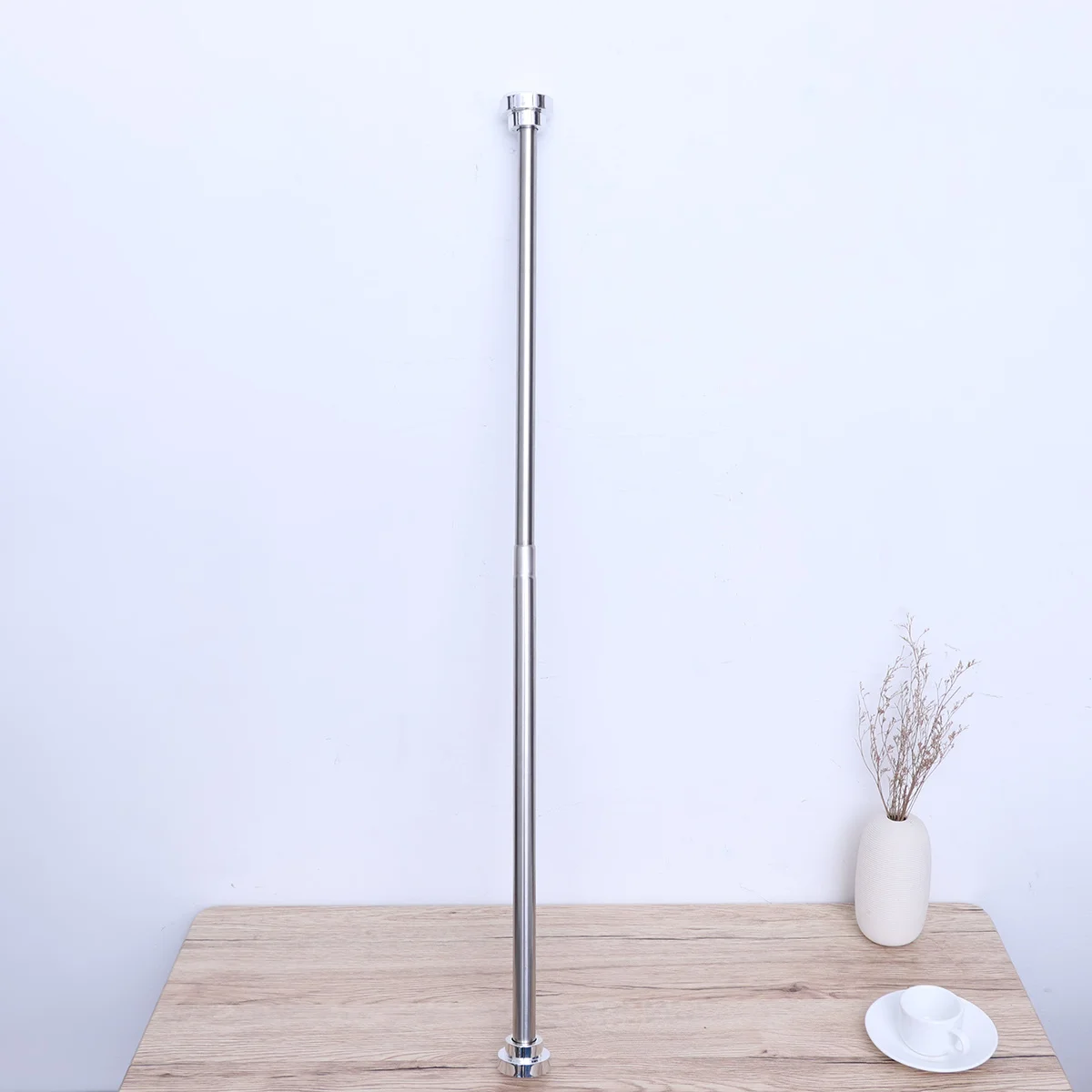 

55 CM Telescopic Shower Curtain Rod Spring Tension Adjustable Pole Rods for Windows Towel Rack Clothes Rail Stainless Steel