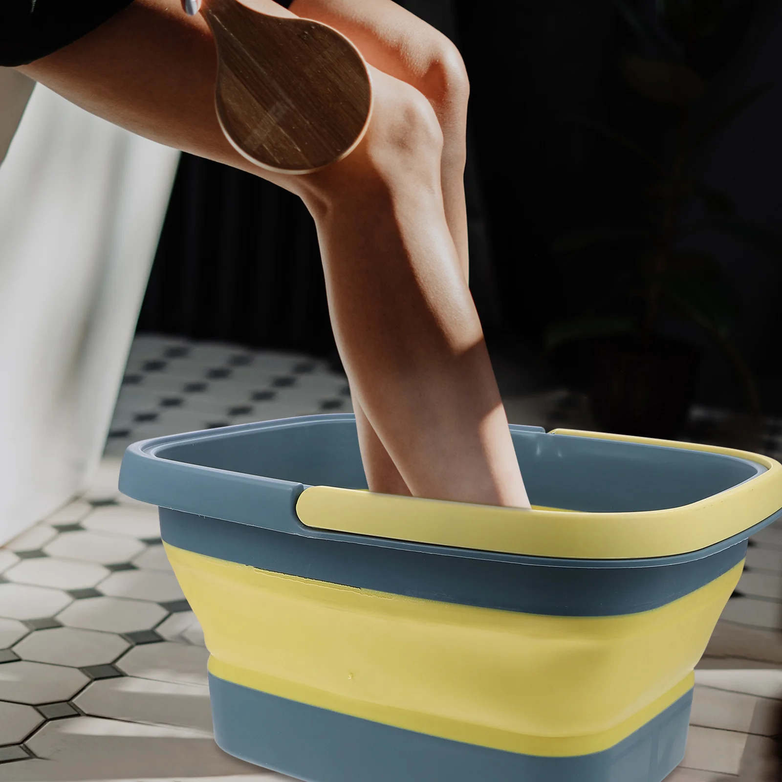 

Складная ванночка для ног премиум-класса, 1 шт., для домашнего использования, большая вместимость, глубокая, портативная, многофункциональная.