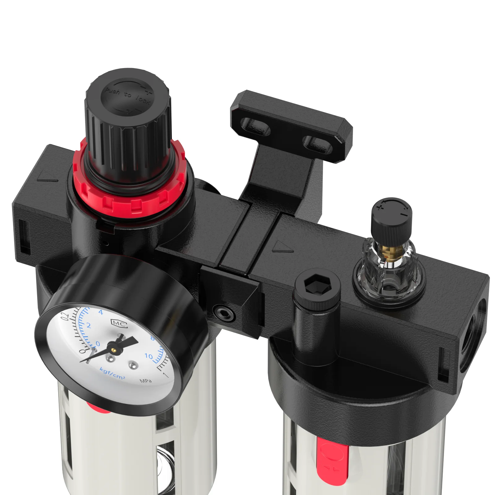 

FRL BFC2000/3000/4000 Oil-water Separator Pressure Regulating Filter Pneumatic Double Piece There is iron cover style available