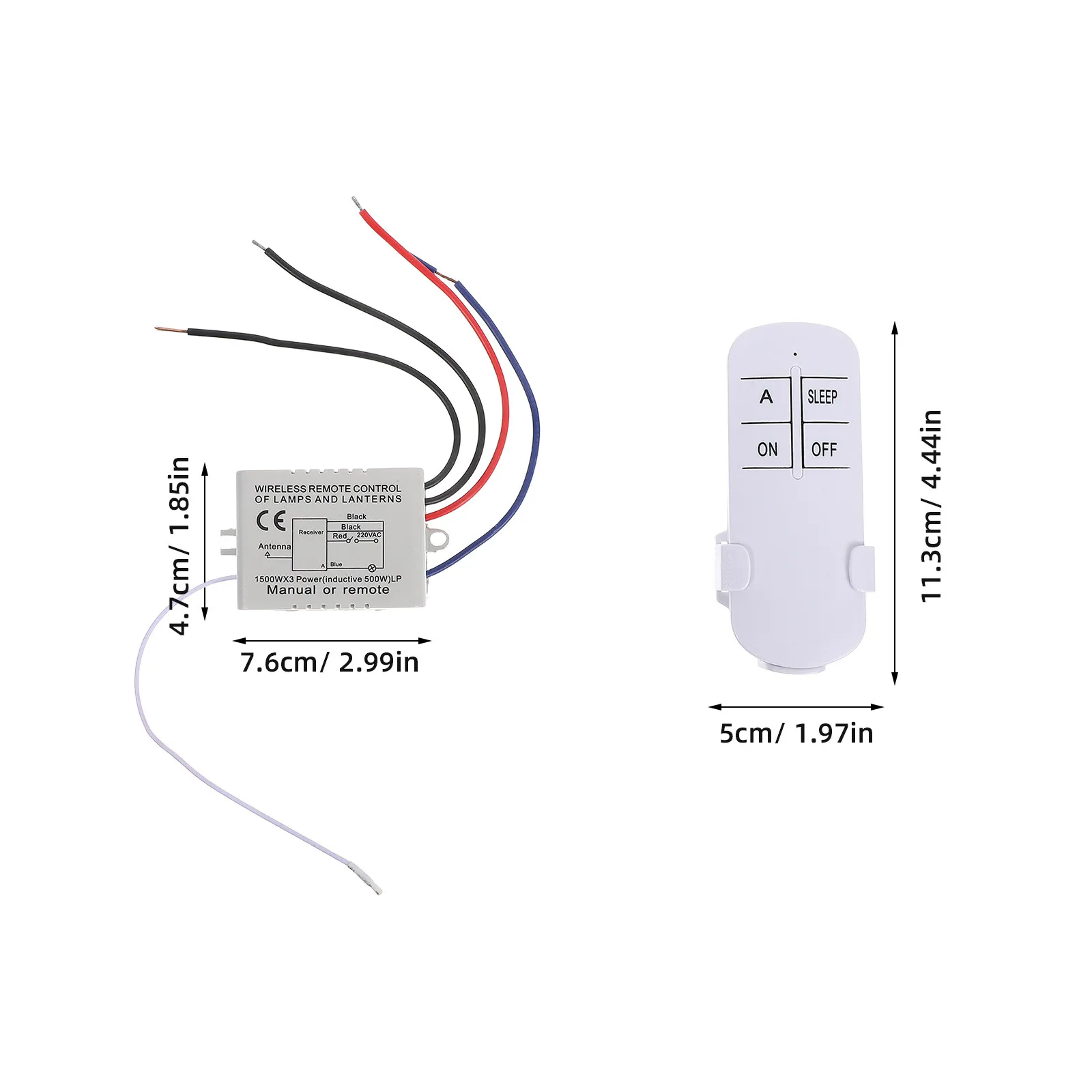 Wireless Smart Ceiling Light Fixture Digital Remote Control Switch Remote Light Switch Replacement for Home Office Modern Design - view 2