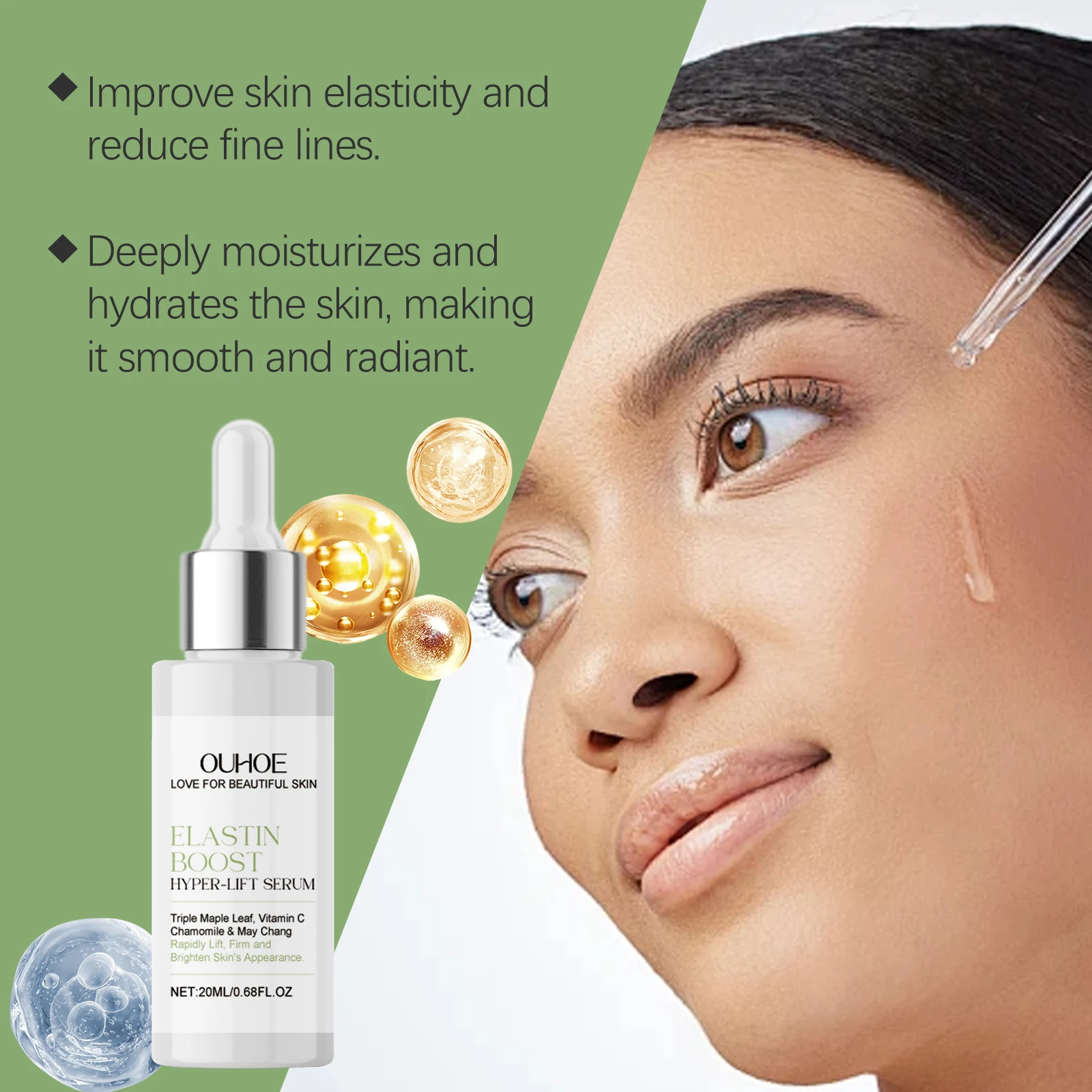 OUHOE Elastin - Rich Anti - Aging Serum - Boost Elasticity, Quick Absorption, All Skin Types Welcome