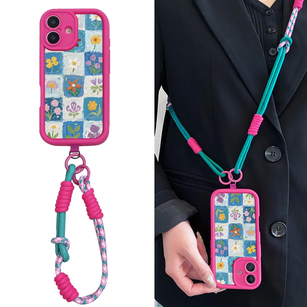 Cxd5Case ForSamsungA56 55 36 26 16 06 15 35 25 54 34 24 73 53 21 71 51 31 72 52 32 14 13 12 17 07 زهرة Crossbody غطاء الحبل